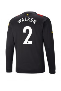 Manchester City Kyle Walker #2 Voetbaltruitje Uit tenue 2022-23 Lange Mouw